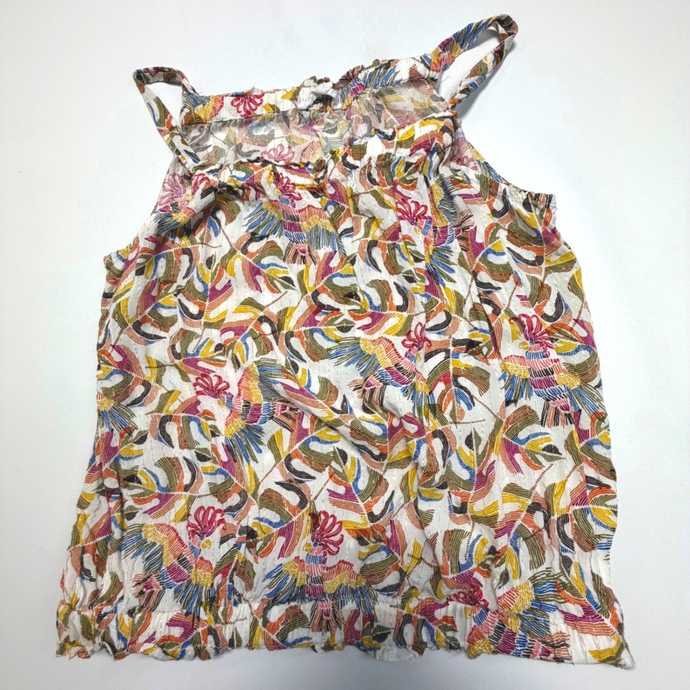 Jane and Delancey Tank Top Medium‎ Multicolor Boho Print Lurex Sleeveless Rayon